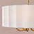 Noura 5 Light Pendant Antique Bronze and Ivory Scallop Shade