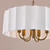 Noura 5 Light Pendant Antique Bronze and Ivory Scallop Shade