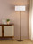 Noura Floor Lamp Antique Bronze and Ivory Ivory Scallop Shade