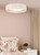 Nysa 3 Light Flush Taupe Faux Silk and Opal Frosted Acrylic Diffuser