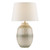 Omari Table Lamp Green Ceramic and Antique Brass With Shade