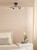 Poyen 5 Light Semi-Flush Polished Chrome and Ribbed Glass