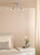 Poyen 5 Light Semi-Flush Polished Chrome and Ribbed Glass