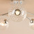 Poyen 5 Light Semi-Flush Polished Chrome and Ribbed Glass