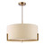 Santino 3 Light Pendant Antique Bronze With Natural Linen Shade