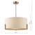 Santino 3 Light Pendant Antique Bronze With Natural Linen Shade