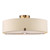 Santino 3 Light Semi-Flush Antique Bronze With Natural Linen Shade