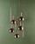 Telis 9 Light Cluster Pendant Matt Bronze and Bronze Ombre Glass LED