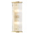 Tobiah 2 Light Bathroom Wall Light Natural Brass and Glass IP44