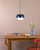 Topanga Pendant Blue and Opal Glass