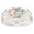 Twyman 4 Light Bathroom Ceiling Light Polished Chrome and Ribbed Glass IP44