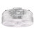 Twyman 4 Light Bathroom Ceiling Light Polished Chrome and Ribbed Glass IP44