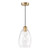 Valora Pendant Antique Bronze and Ribbed Glass