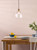 Valora Pendant Antique Bronze and Ribbed Glass
