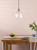 Valora Pendant Antique Bronze and Ribbed Glass