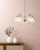Valora 5 Light Pendant Polished Nickel and Ribbed Glass
