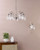 Valora 5 Light Pendant Polished Nickel and Ribbed Glass