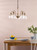 Valora 5 Light Pendant Antique Bronze and Ribbed Glass
