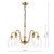 Valora 5 Light Pendant Antique Bronze and Ribbed Glass