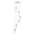 Valora 6 Light Cluster Pendant Polished Nickel and Ribbed Glass
