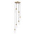 Valora 6 Light Cluster Pendant Antique Bronze and Ribbed Glass