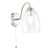 Valora Wall Light Polished Nickel and Ribbed Glass