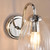 Valora Wall Light Polished Nickel and Ribbed Glass