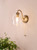 Valora Wall Light Antique Bronze and Ribbed Glass