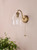 Valora Wall Light Antique Bronze and Ribbed Glass