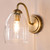Valora Wall Light Antique Bronze and Ribbed Glass