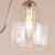 Valora 3 Light Semi-Flush Polished Nickel and Ribbed Glass