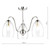 Valora 3 Light Semi-Flush Polished Nickel and Ribbed Glass