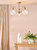 Valora 3 Light Semi-Flush Antique Bronze and Ribbed Glass