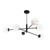 Vignette 6 Light Pendant Matt Black With Clear/Opal Glass