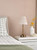 Wyman Rechargeable Table Lamp Antique Bronze With Linen Pleated Shade LED