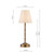 Wyman Table Lamp Antique Bronze With Linen Shade LED