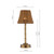 Wyman Rechargeable Table Lamp Antique Bronze With Rattan Shade LED