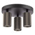 Yamis 3 Light Plate Spotlight Satin Bronze and Matt Black