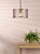 Yeva Pendant Natural Brass and Smoked Glass