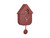 Side profile of Karlsson Modern Cuckoo Clock in Red Ochre
