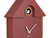 close up of bird in Karlsson Modern Cuckoo Clock in Red Ochre
