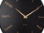 Close up of dial on Karlsson Esmerado Wall Clock 60cm Black