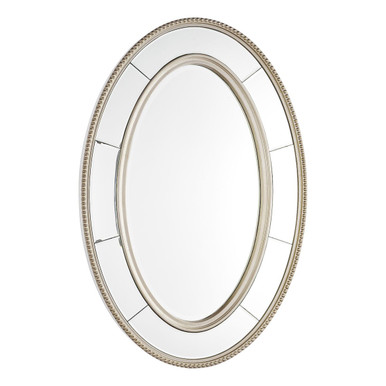 Laura Ashley Nolton Oval Mirror Distressed Glass 90 x 60cm | The