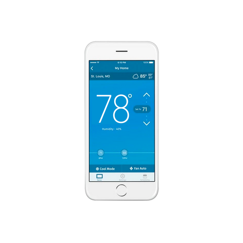 Sensi thermostat app on phone