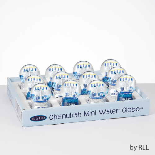 Mini Hand-Painted Chanukah Water Globe