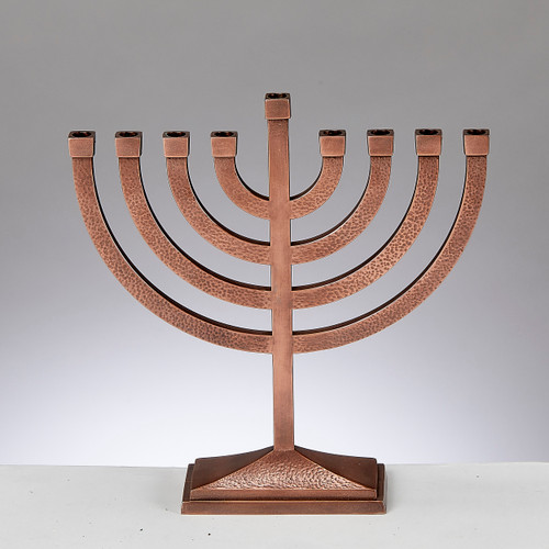 Traditional Hammered Menorah