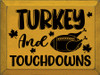 Wood Wall Sign: Turkey And Touchdowns