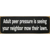 Adult peer pressure is seeing your neighbor mow their lawn.