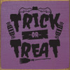 Trick or Treat (bat, candy, broom) | Cute Halloween Signs