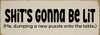 Shit's Gonna Be Lit... Funny Wood Sign | Sawdust City Signs
